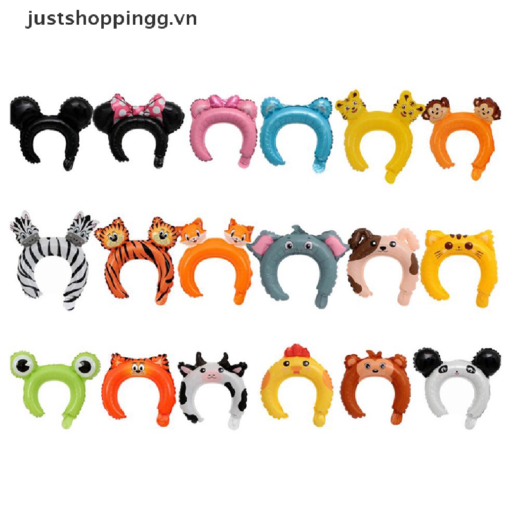 Set 20 Băng Đô Cài Tóc / Bong Bóng Hình Động Vật Dễ Thương Cho Bé