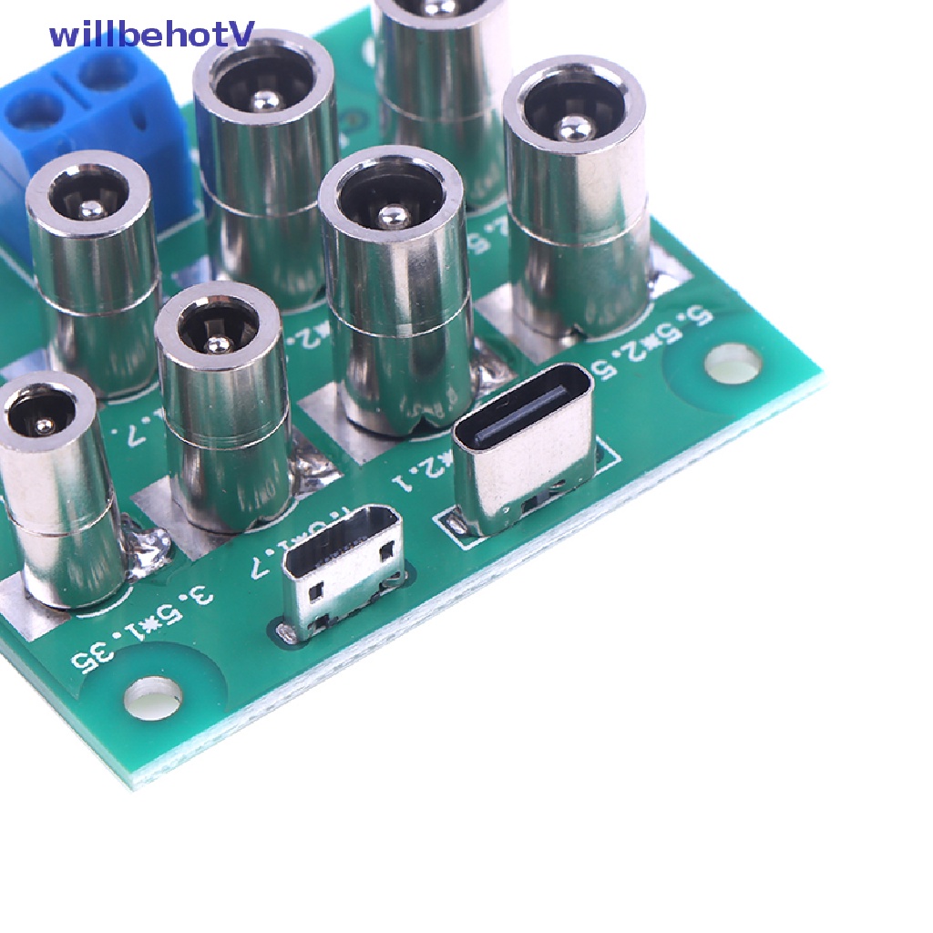 Bảng Mạch Chuyển Đổi Micro Type C Sang DC 5.5X2.1 / 2.5 4.0X1.7 3.5X1.35 mm PCB Chuyên Dụng