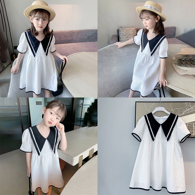 Đầm Công Chúa Tay Phồng Ngắn Màu Sắc Ngọt Ngào Phong Cách Hàn Quốc Thời Trang Mùa Hè Cho Bé Trai