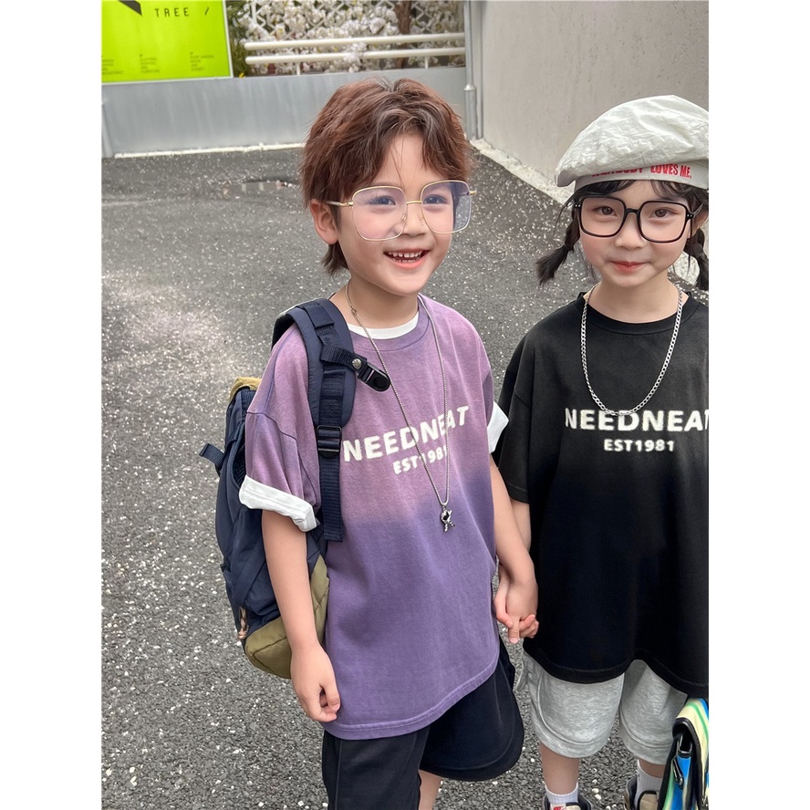 Áo thun cho bé ombre Needneat AB709 sz 90-160, áo phông trẻ em thời trang Hàn Quốc