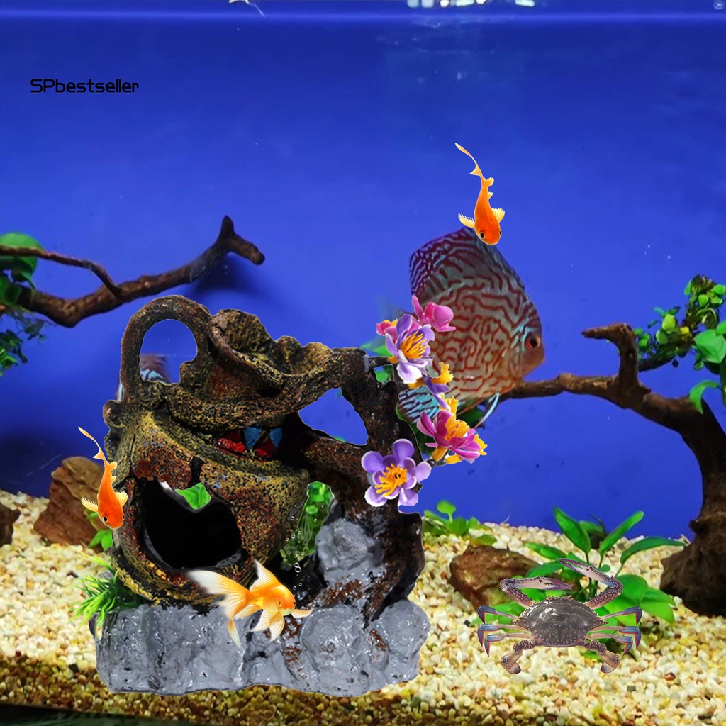 Lá Cờ Ẩn Trang Trí Bể Cá Bằng Nhựa Resin