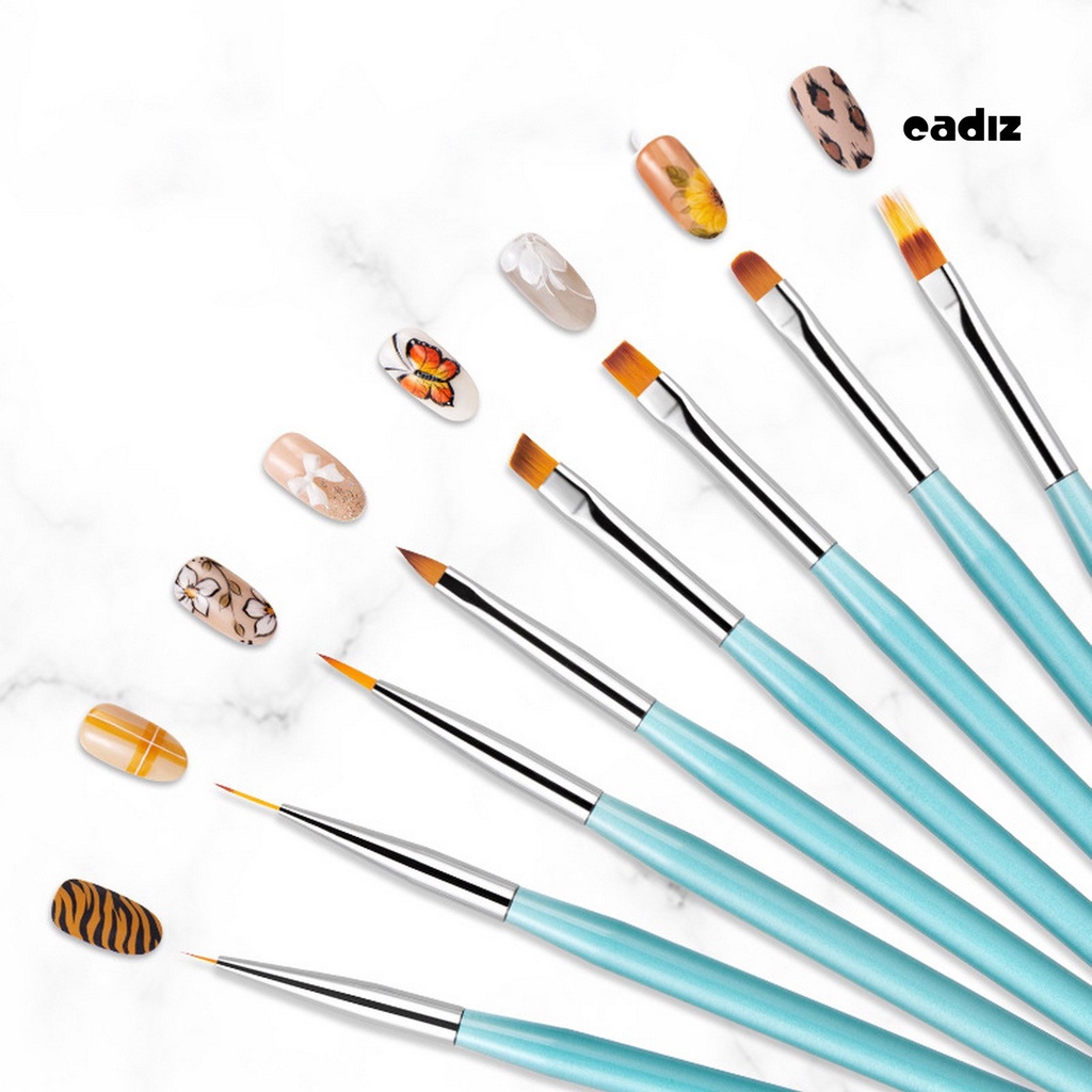 Bộ 8 Cây Bút Vẽ Móng Tay Bằng Lông Mềm Không Nhuộm Màu DIY