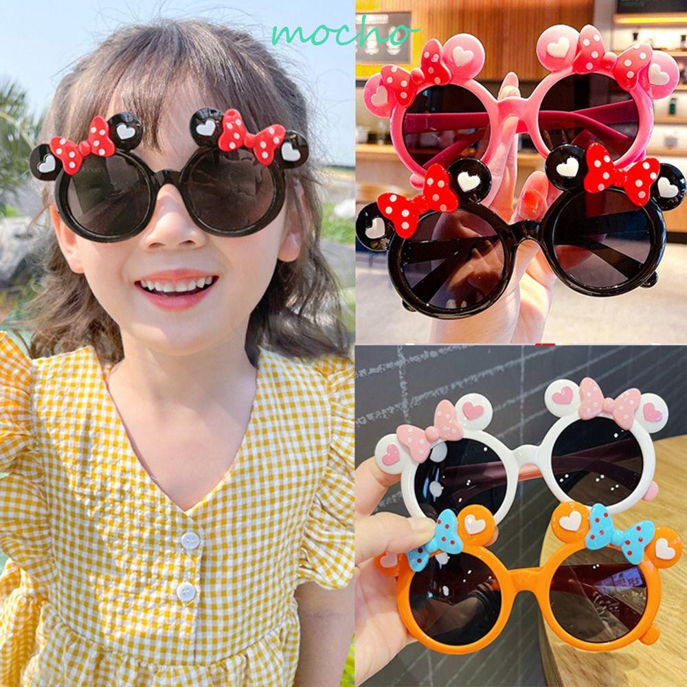 Kính Mát Gọng Tròn Chống Bức Xạ Họa Tiết Hoạt Hình Dễ Thương Cho Bé