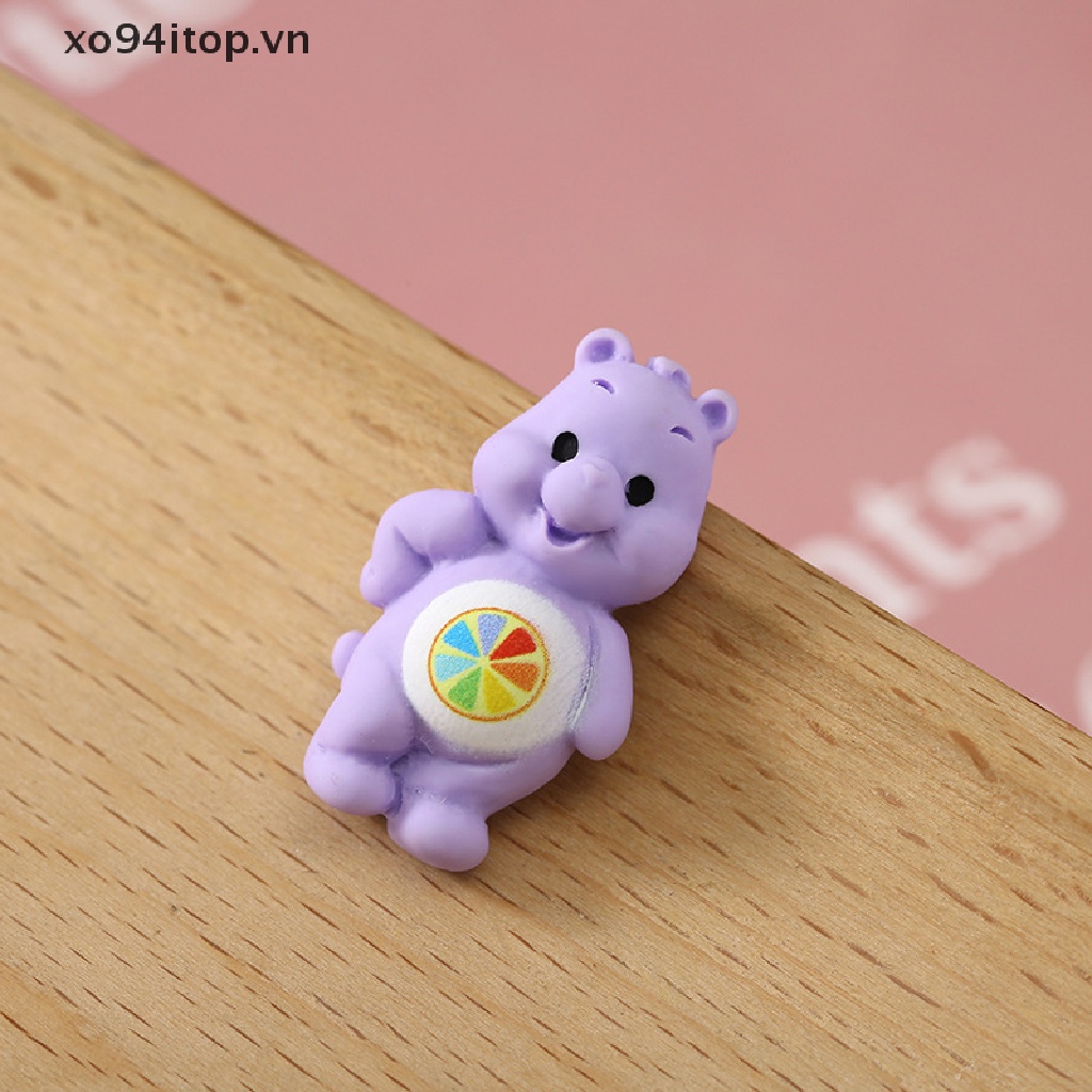 Set 10 Phụ Kiện Nam Châm Trang Trí Điện Thoại Hình Gấu Dễ Thương DIY