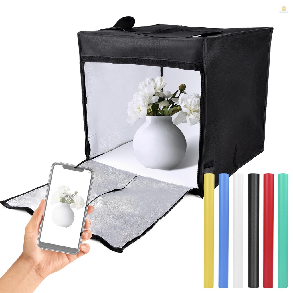 Hộp Đèn LED Chụp Ảnh Mini 40 * 40 * 40CM 144 Bóng 2800-5800K Có Thể Điều Chỉnh Nhiệt Độ