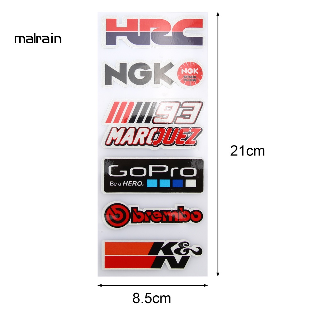 Bộ 5 Miếng Dán Trang Trí Xe Mô Tô Chống Mòn Tiện Dụng