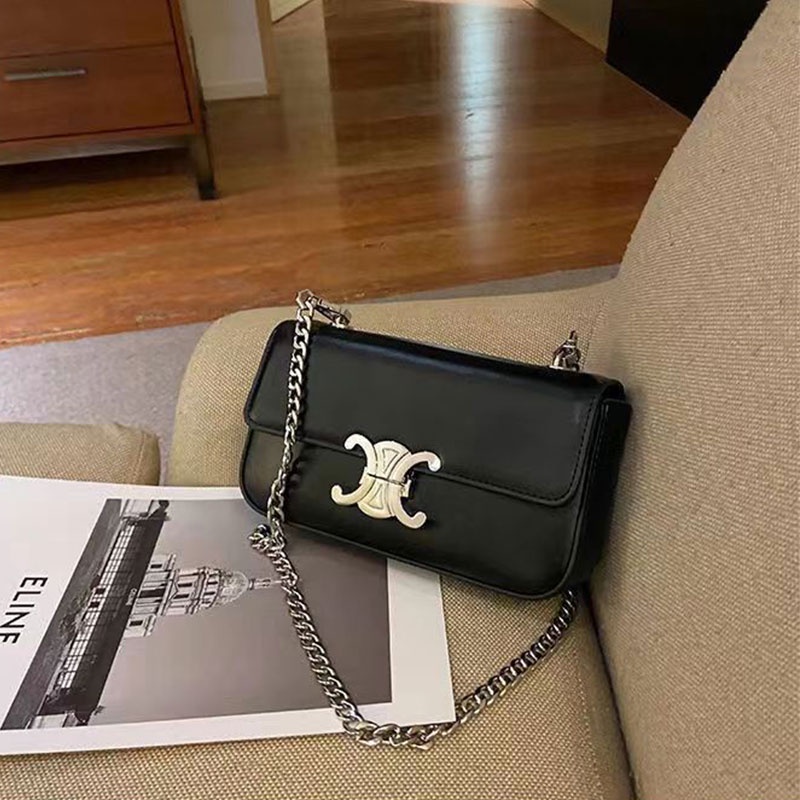 Túi Da PU Đeo Chéo Màu Trơn Thời Trang Hàn Quốc Cho Nữ