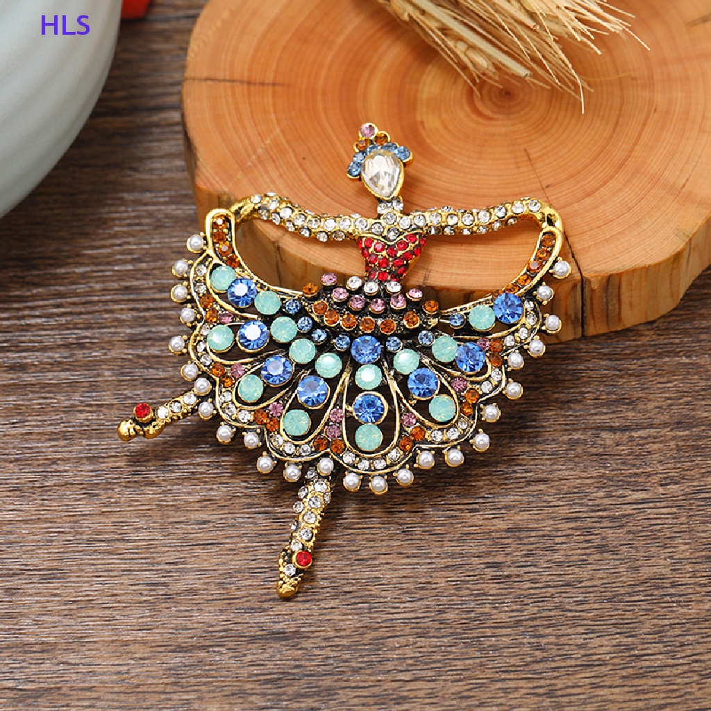 Ghim Cài Áo Hình Cô Gái Múa Ba Lê Đính Đá Nhiều Màu Dễ Thương