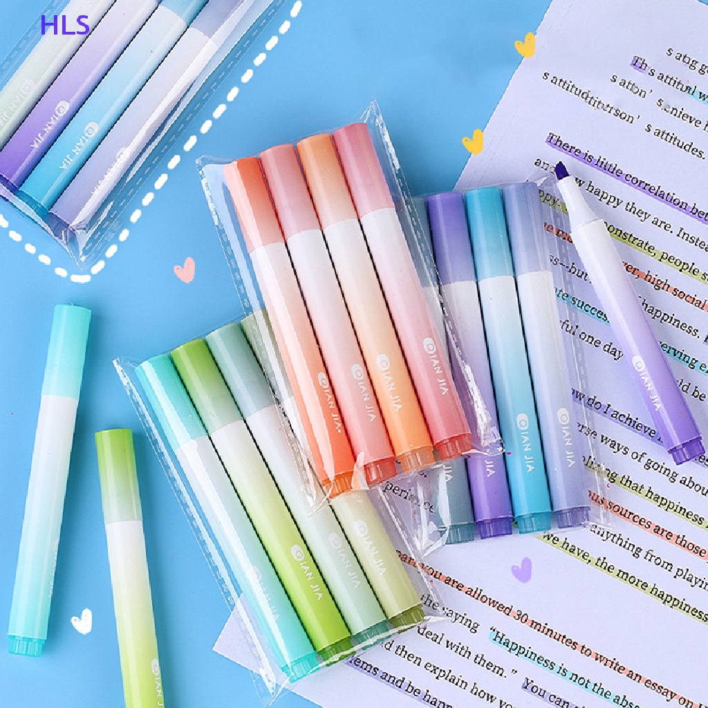 Set 4 Bút Đánh Dấu Sách Ghi Chú Nhiều Màu Dễ Thương