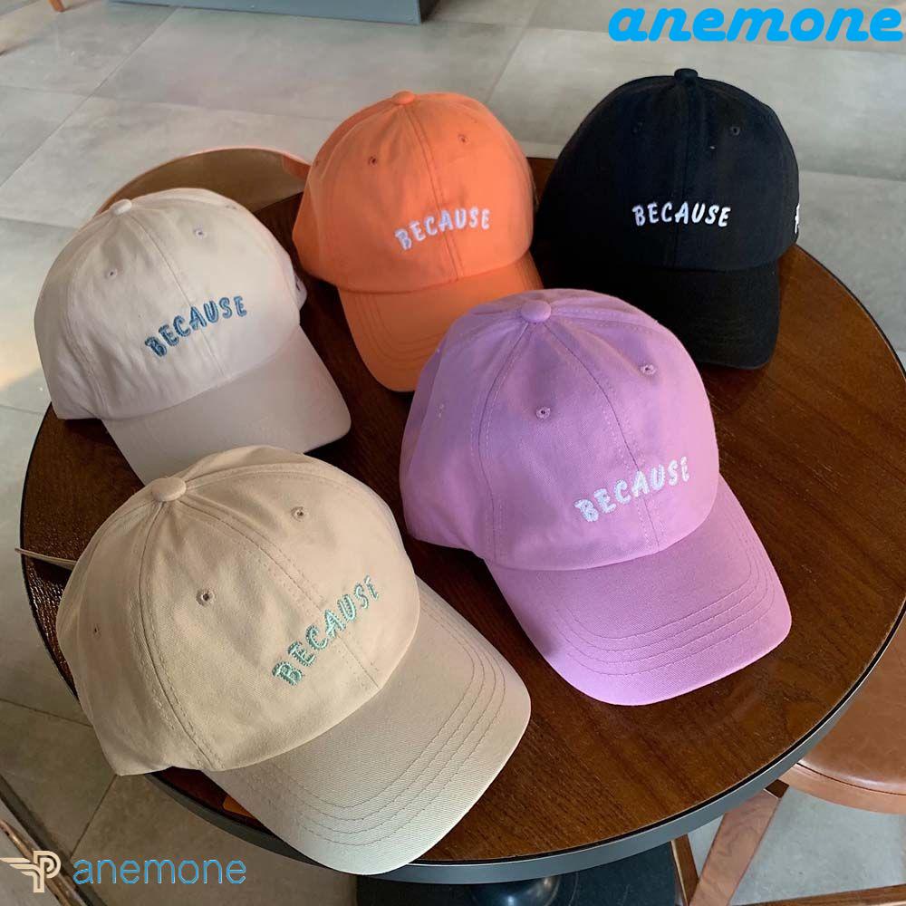 Mũ Lưỡi Trai Cotton Vành Cong Thêu Chữ Phong Cách Thể Thao Dành Cho Nữ