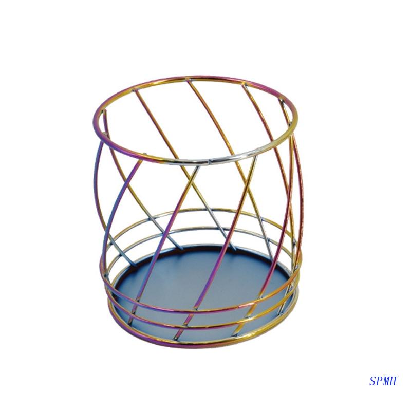 1 Giỏ Kim Loại Đựng Bút Đa Năng Tiện Dụng Cho Gia Đình / Văn Phòng