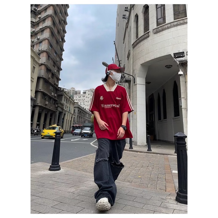 Áo Thun Thể Thao Tay Ngắn Dáng Rộng Năng Động Thời Trang Dành Cho Nam