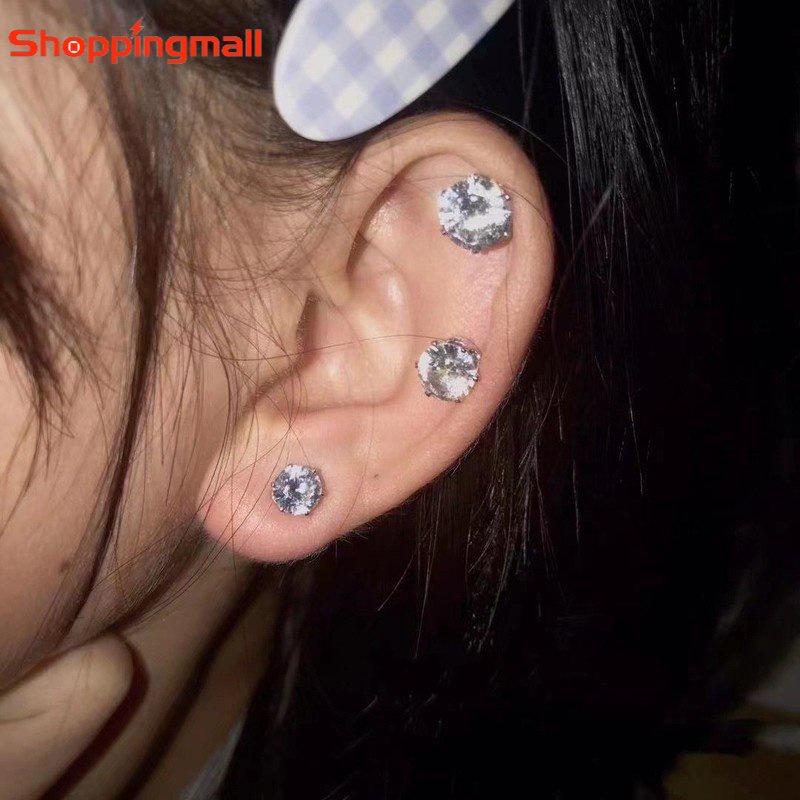 Khuyên Kẹp Vành Tai Đính Đá Zircon Thời Trang Cho Nữ