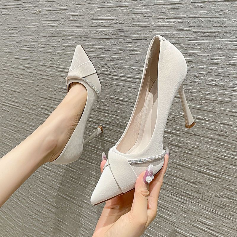 Giày Cao Gót Mũi Nhọn Thiết Kế Mới Thời Trang Theo Phong Cách Pháp Cho Nữ