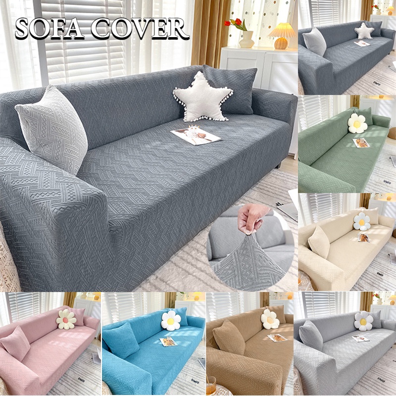Bọc Ghế Sofa đàn Hồi Trang Trí Phòng Khách Gia đình Bọc Ghế Sofa Dệt Kim 1/2/3/4/L Chỗ Ngồi Bọc đồ Nội Thất Chống Bụi