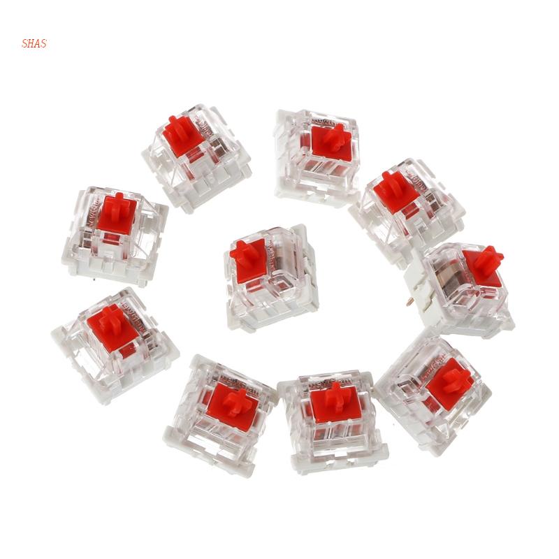 Set 10 Công Tắc Màu Đỏ Tuyến Tính Cho Bàn Phím Cơ Gateron MX