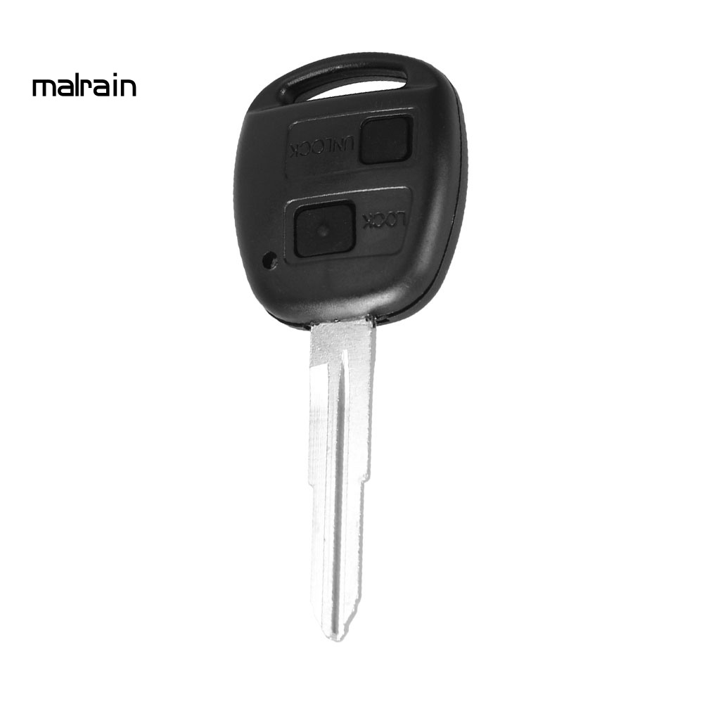 Vỏ Chìa Khóa Điều Khiển Từ Xa 2 Nút Kèm Đệm Cao Su Cho Xe Hơi Toyota