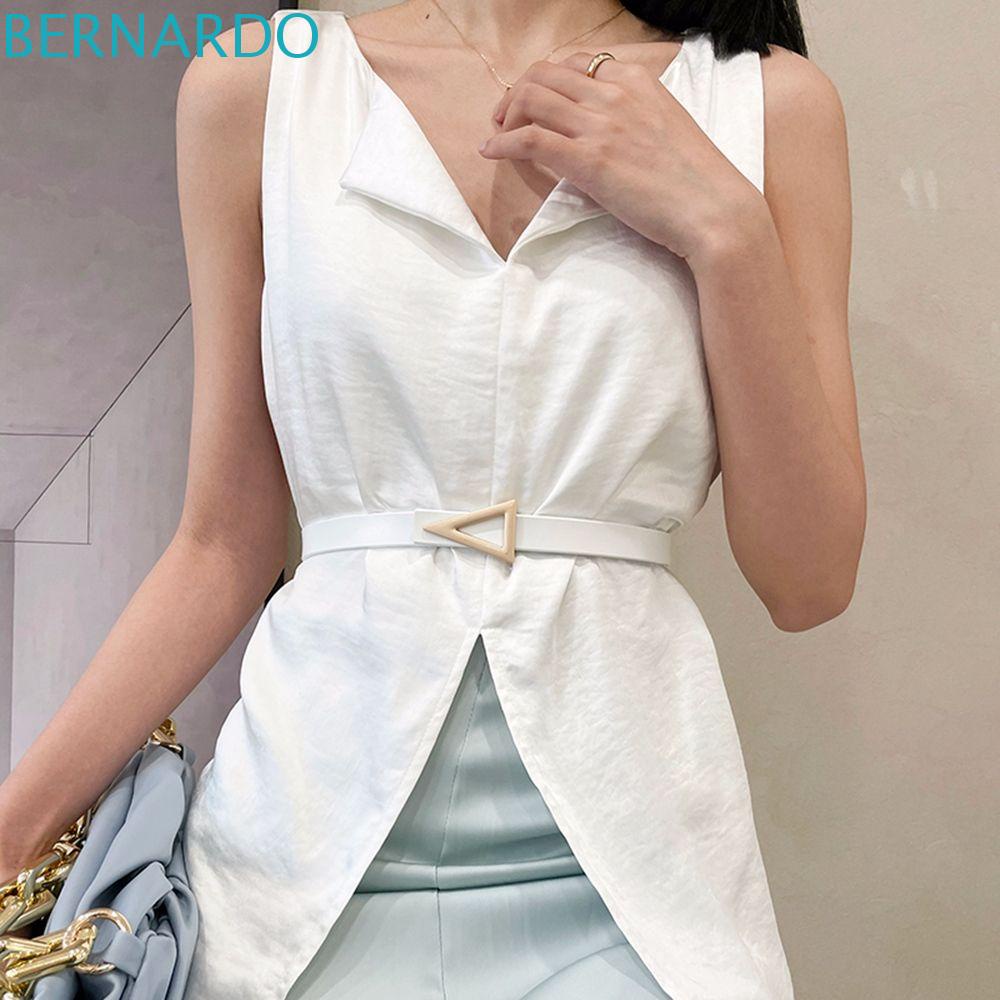 Thắt Lưng Da PU Khóa Kim Loại Hình Tam Giác Phong Cách Hàn Quốc Thời Trang Unisex