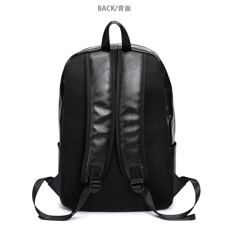 Ba Lô PU Da Chống Thấm Nước Đựng Laptop 15inch Thời Trang Dành Cho Nam Cặp sách học sinh trung học