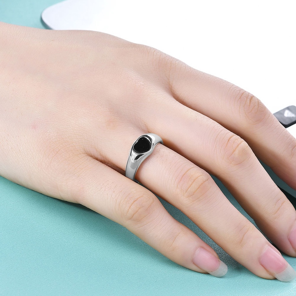 [IGT] Nhẫn Hình Học Mạ Điện Sáng Bóng Quyến Rũ Chống Mài Mòn Trang Trí Hình Trái Tim Cá Tính Thích Hợp Làm Quà Valentines