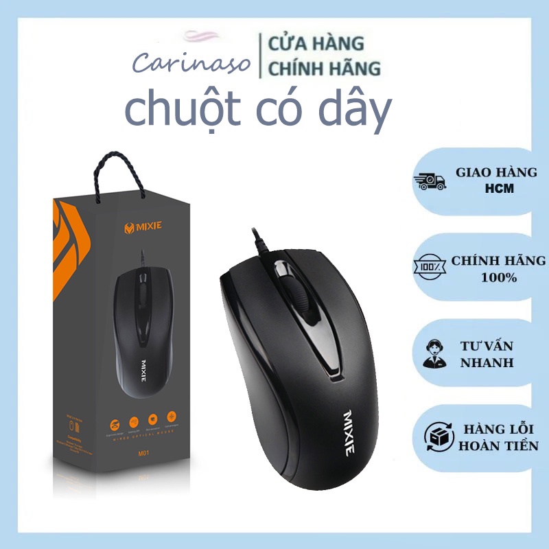 【HCM】Chuột quang điện chuột có dây dài 1,8 mét USB tăng cường chuột văn phòng máy tính tất cả trong một máy