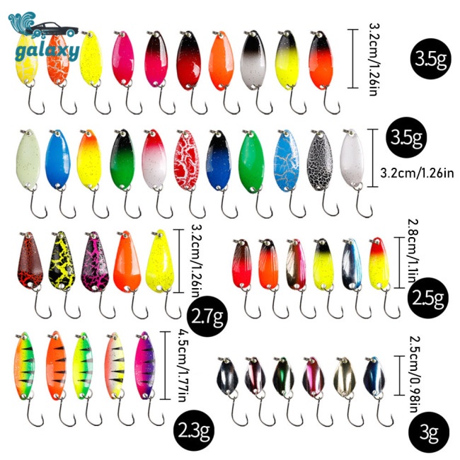 Bộ 43 Mồi Câu Cá Kèm Móc Bằng Thép Carbon Phù Hợp Cho Nước Biển