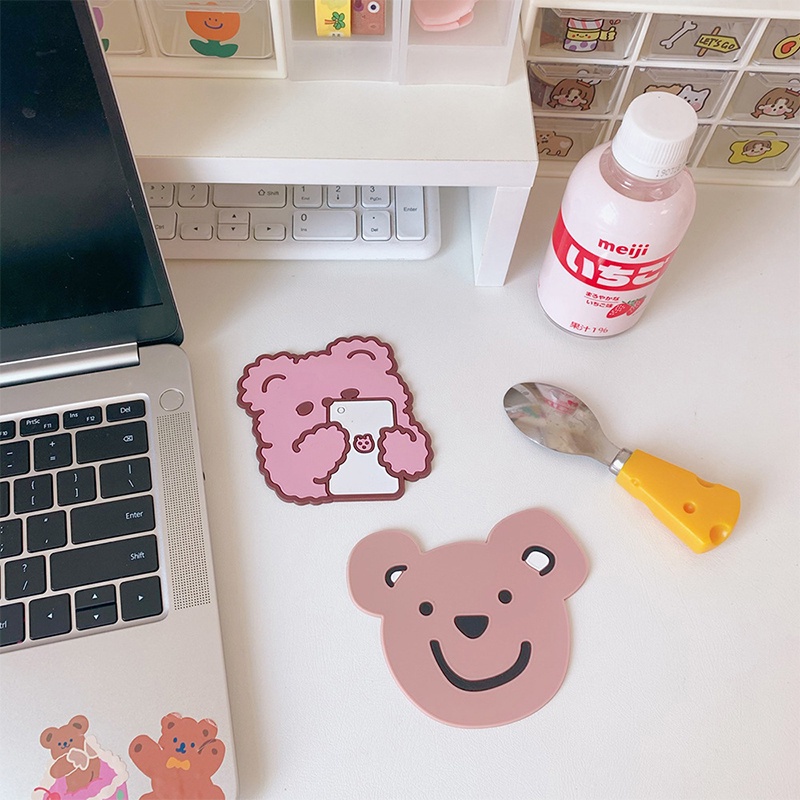 Đế Lót Ly Cách Nhiệt Hình Hoạt Hình Sáng Tạo Dễ Thương