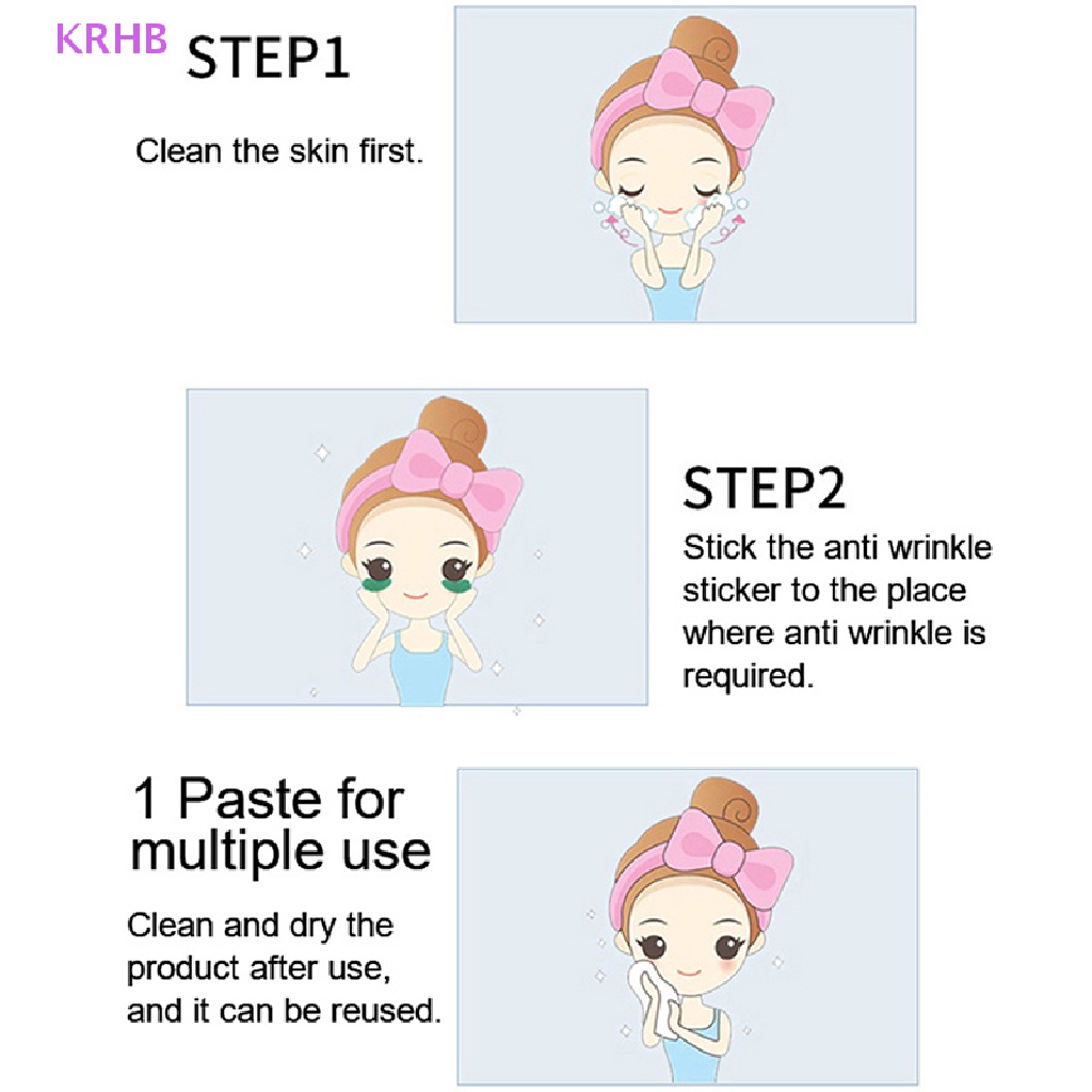 1 Cặp Miếng Dán Silicone Loại Bỏ Nếp Nhăn Vùng Mắt Có Thể Tái Sử Dụng