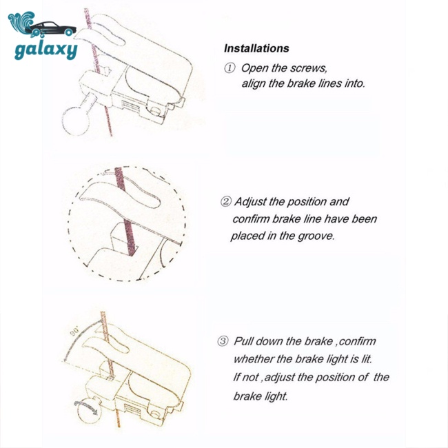 Galaxy Đèn Phanh Xe Đạp Chống Thấm Nước Siêu Sáng