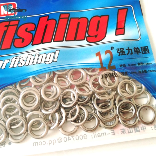 Galaxy Set 100 Khuyên Xỏ Bằng Thép Không Gỉ Màu Trơn # 0#~14#