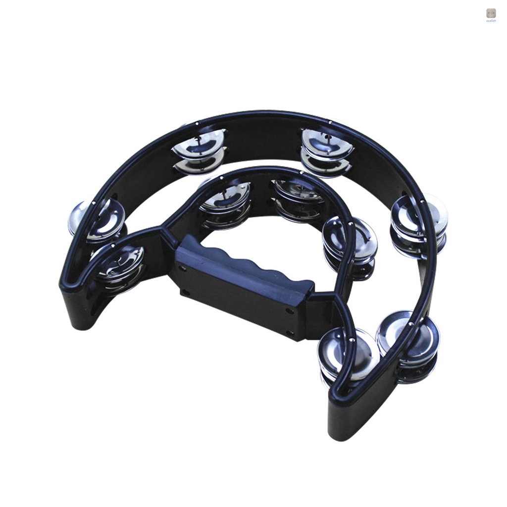 Trống Lục Lạc Cầm Tay Hai Hàng Bằng Nhựa Và Kim Loại Dành Cho Người Lớn Và Trẻ Em