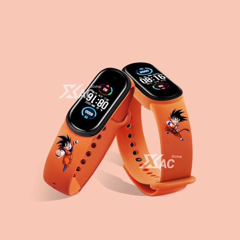Dây Đeo Silicon Họa Tiết Hoạt Hình Cho Đồng Hồ Thông Minh xiaomi Mi band 7 Miband 6 xiaomi Mi band 7 6 5 4 3 xiaomi band 5 xiaomi band 4