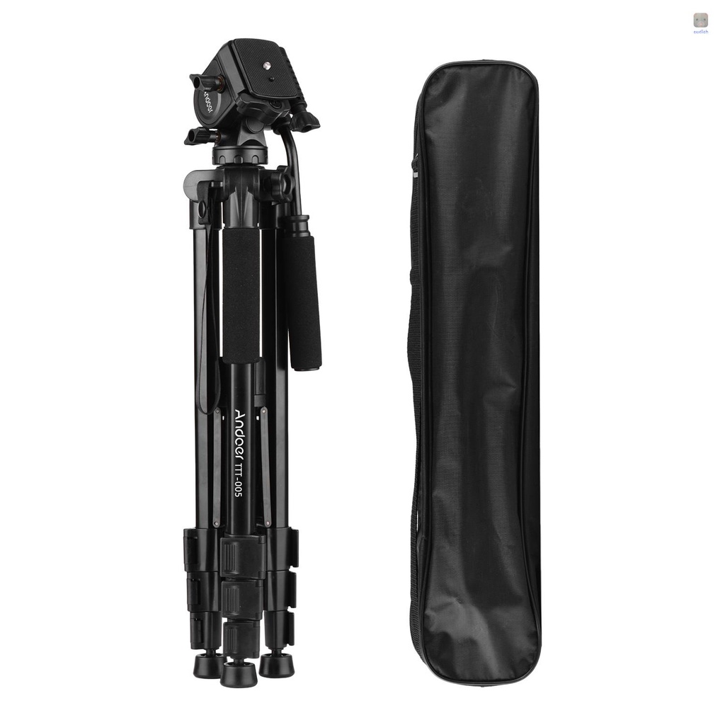 Giá Đỡ Ba Chân Bằng Hợp Kim Nhôm Andoer TTT-005 Phụ Kiện Tăng Chiều Cao 65 Inch Max... 65 Inches Max Túi Đựng Tải Trọng 11lb Kèm Túi Đựng Tiện Lợi 11lb