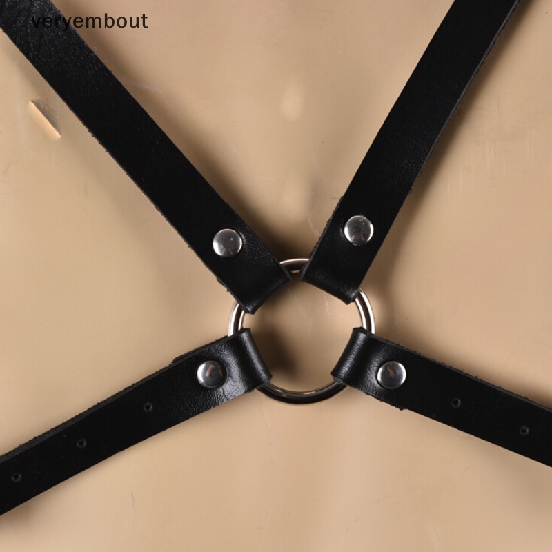 Đai Ngực Giả Da Màu Đen Hóa Trang Tiệc Câu Lạc Bộ Bondage Cho Nam