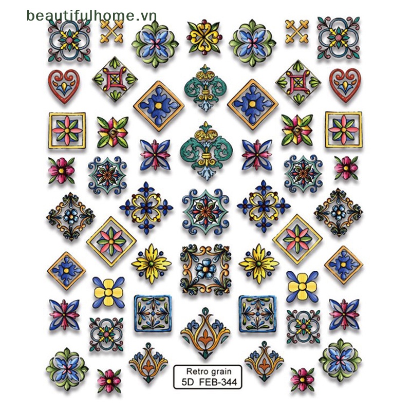 1 Tờ MiếNg DáN Trang Trí MóNg Tay Phong CáCh Bohemia ĐộC ĐáO