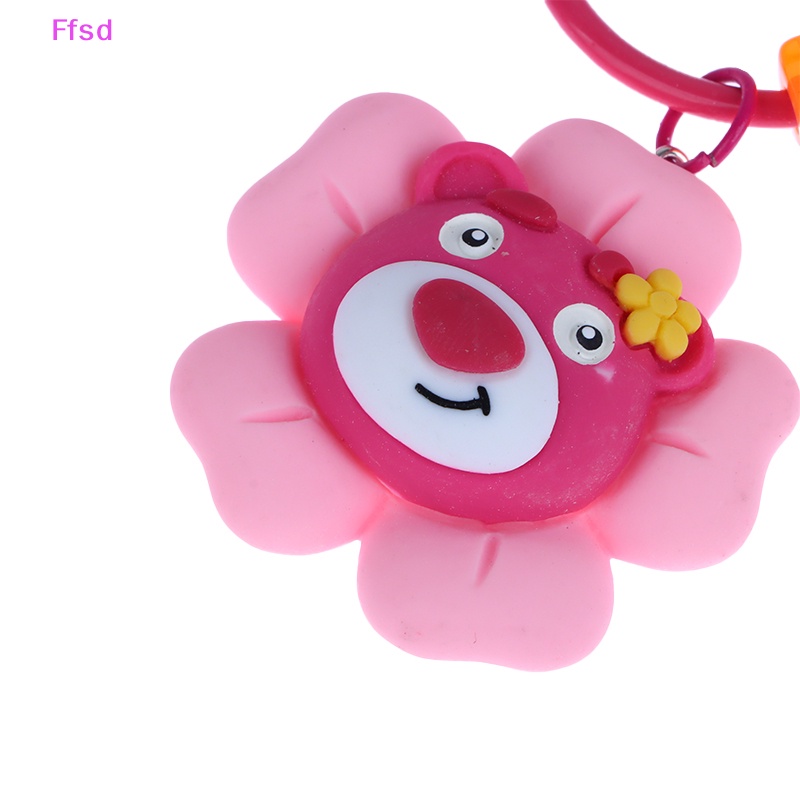 {Ffsd} Móc Khóa Resin Hình Gấu Dâu Hoạt Hình Dễ Thương DIY Trang Trí Xe Hơi * Bán Chạy