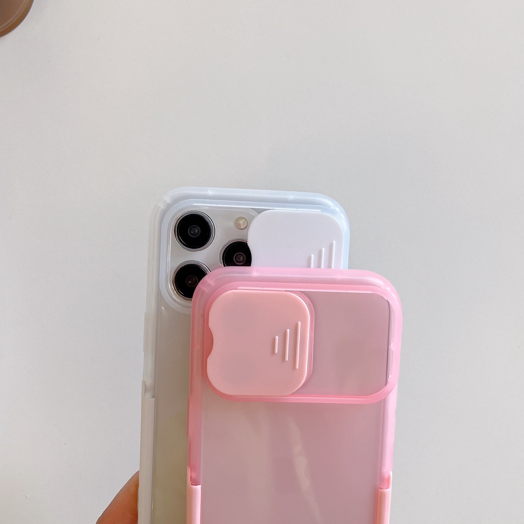 Ốp Điện Thoại TPU Silicon Mềm Trong Suốt Chống Rơi Với Giá Đứng Tàng Hình Cho iPhone 14 12 11 13 Pro Max 14 Plus