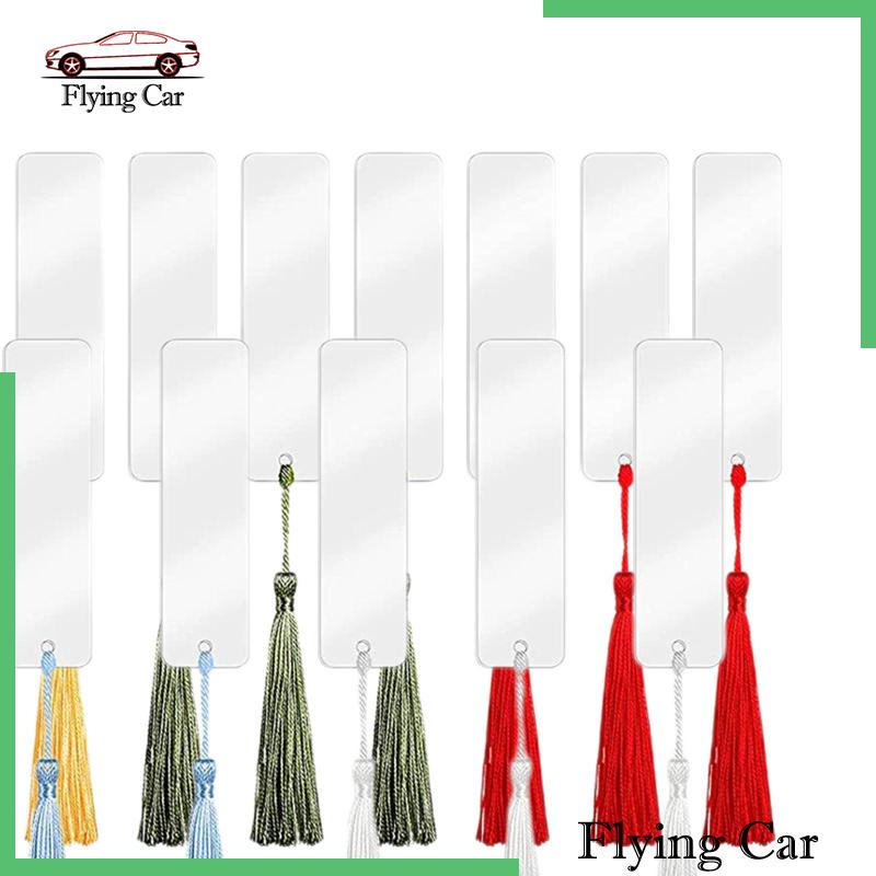 Set 2 / 15 Thẻ Đánh Dấu Trang Sách Bằng Acrylic Trơn DIY