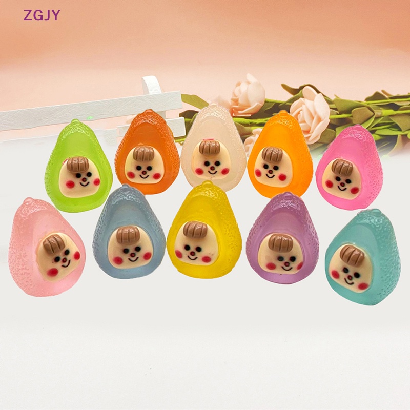 Bộ 2 Quả Bơ Mini Dạ Quang Dùng Trang Trí Tiểu Cảnh Mới