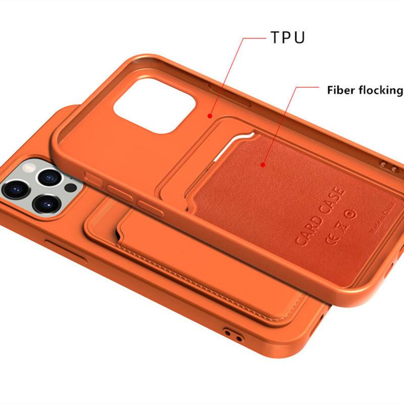 Ốp Điện Thoại Mềm Chống Sốc Kèm Ngăn Đựng Thẻ Cho iPhone X XS MAX XR 7 8 Plus SE 2022 2020 iPhoneXR