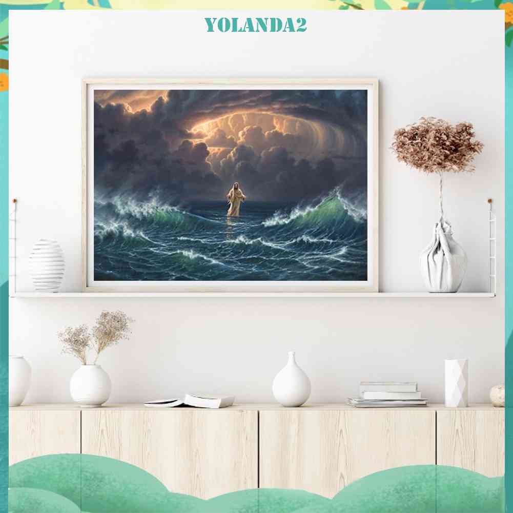 Tranh Đính Đá Kim Cương Toàn Bộ 5D DIY Hình Chúa Jesus