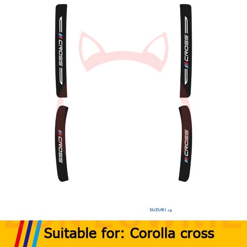 Miếng Dán Sợi Carbon Chống Trầy Trang Trí Bảo Vệ Bàn Đạp Xe Hơi TOYOTA CROSS 2019-2022COROLLA CC