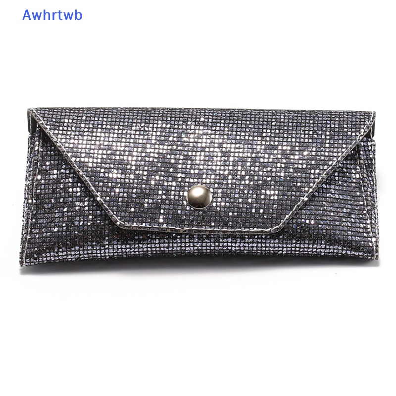 Hộp Đựng Mắt Kính Bằng Da Mềm Đính Kim Sa Lấp Lánh Phong Cách Retro Mới