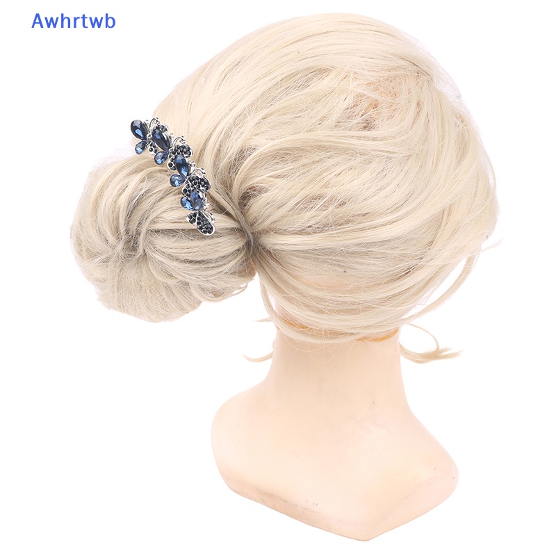 Lược Cài Tóc Hình Bướm Đính Đá Phong Cách Hàn Quốc Cho Người Lớn Mới