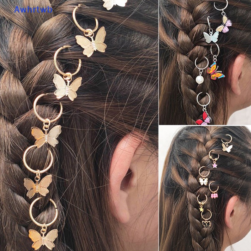 Set 6 Kẹp Tóc Kim Loại Hình Ngôi Sao / Bươm Bướm Thời Trang Cho Nữ Mới