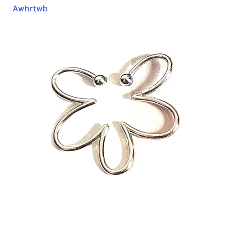 Khuyên Kẹp Vành Tai Bằng Bạc Không Cần Xỏ Lỗ Hình Hoa Thời Trang Cho Nữ Mới