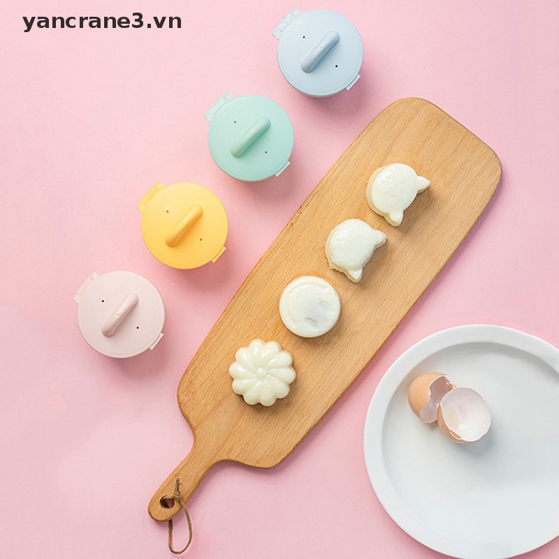 Bộ 4 Khuôn Làm Trứng Chiên Bằng Nhựa Dễ Thương Kèm Nắp Đậy Tiện Dụng Cho Nhà Bếp {yancrane3.vn}