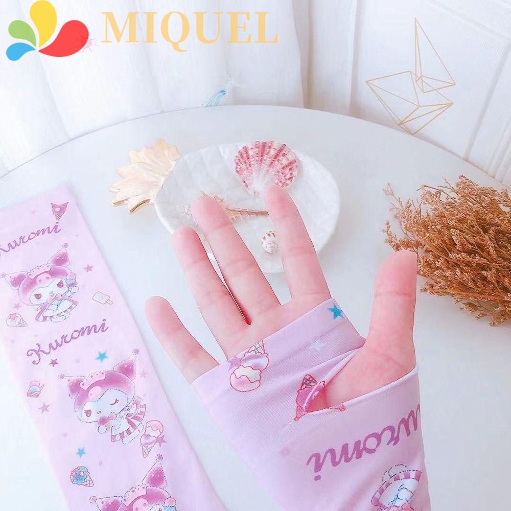 Găng Cánh Tay Chống Nắng Tia UV Họa Tiết Hoạt Hình Kuromi Dễ Thương Cho Bé