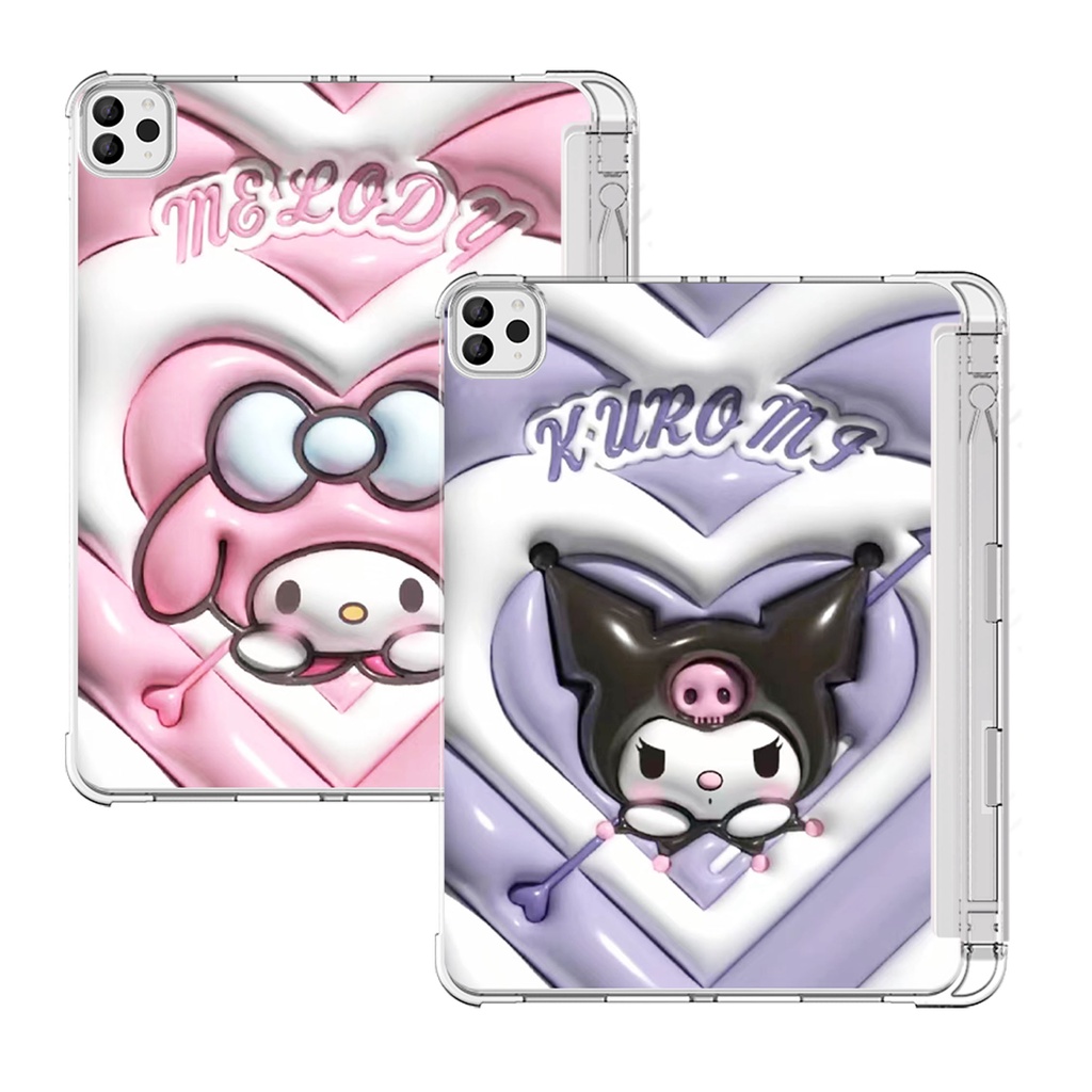 SANRIO Ốp Máy Tính Bảng TPU Kèm Ngăn Đựng Bút Cho iPad Air 2Gen9 10.2 / Air 4 10.9 / gen5 / gen6 9.7 gen7 / gen8 / Gen9 10.2 Air4 / Air5 10.9 pro11 2018 / 2020 Giá Đỡ