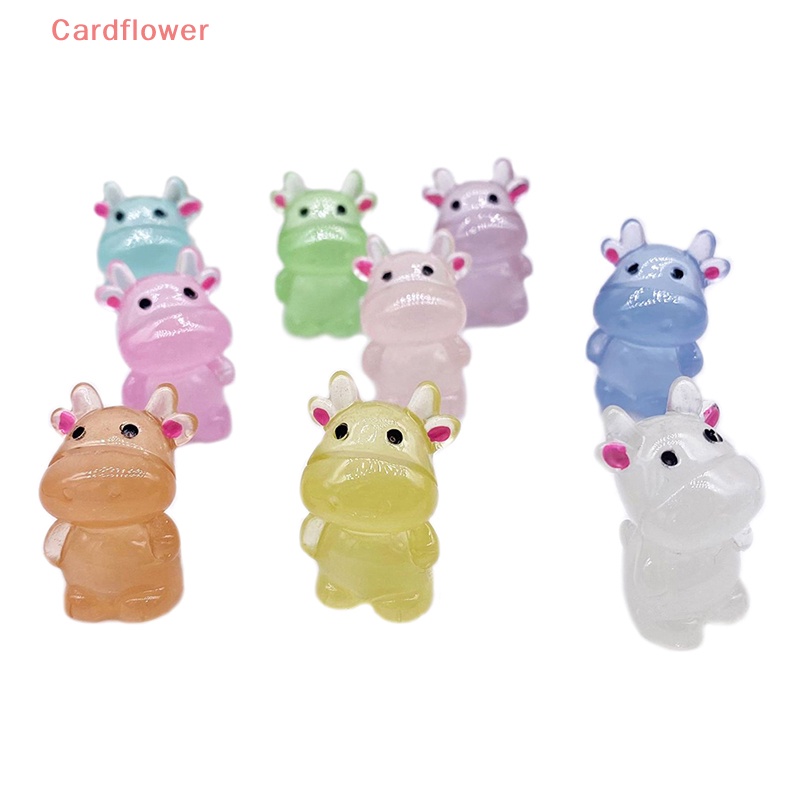 Bộ 2 Búp Bê Bò Ox Bull Hoạt Hình Trung Quốc Phát Sáng Dùng Để Trang Trí Tiểu Cảnh / Nhà Búp Bê